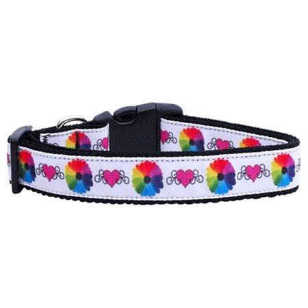 MIRAGE PET PRODUCTS Technicolor Love Nylon Dog CollarExtra Large 125-044 XL